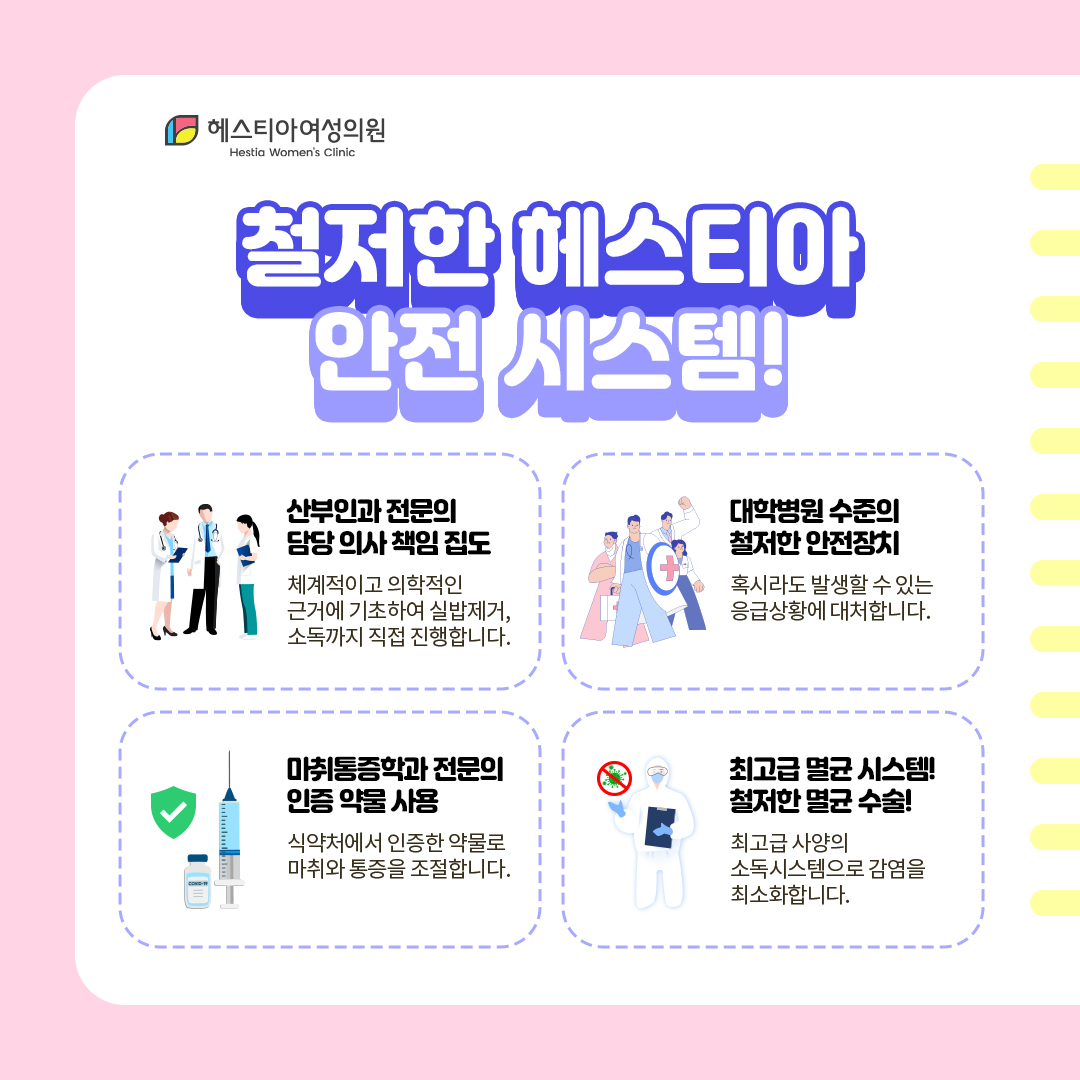 헤스티아여성의원 안전시스템