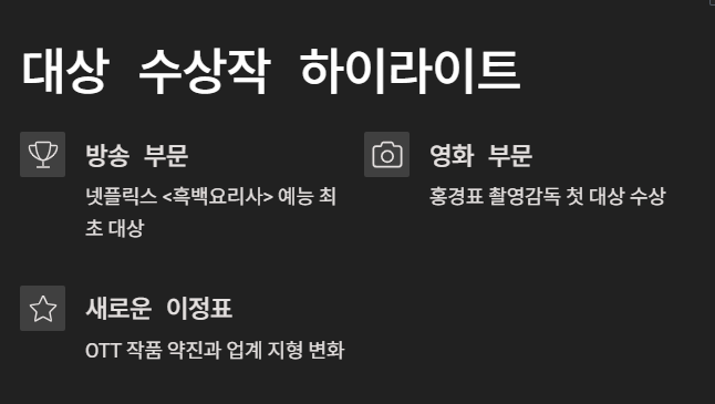 61회 백상예술대상 수상작 (+ 무료 시청 방법)