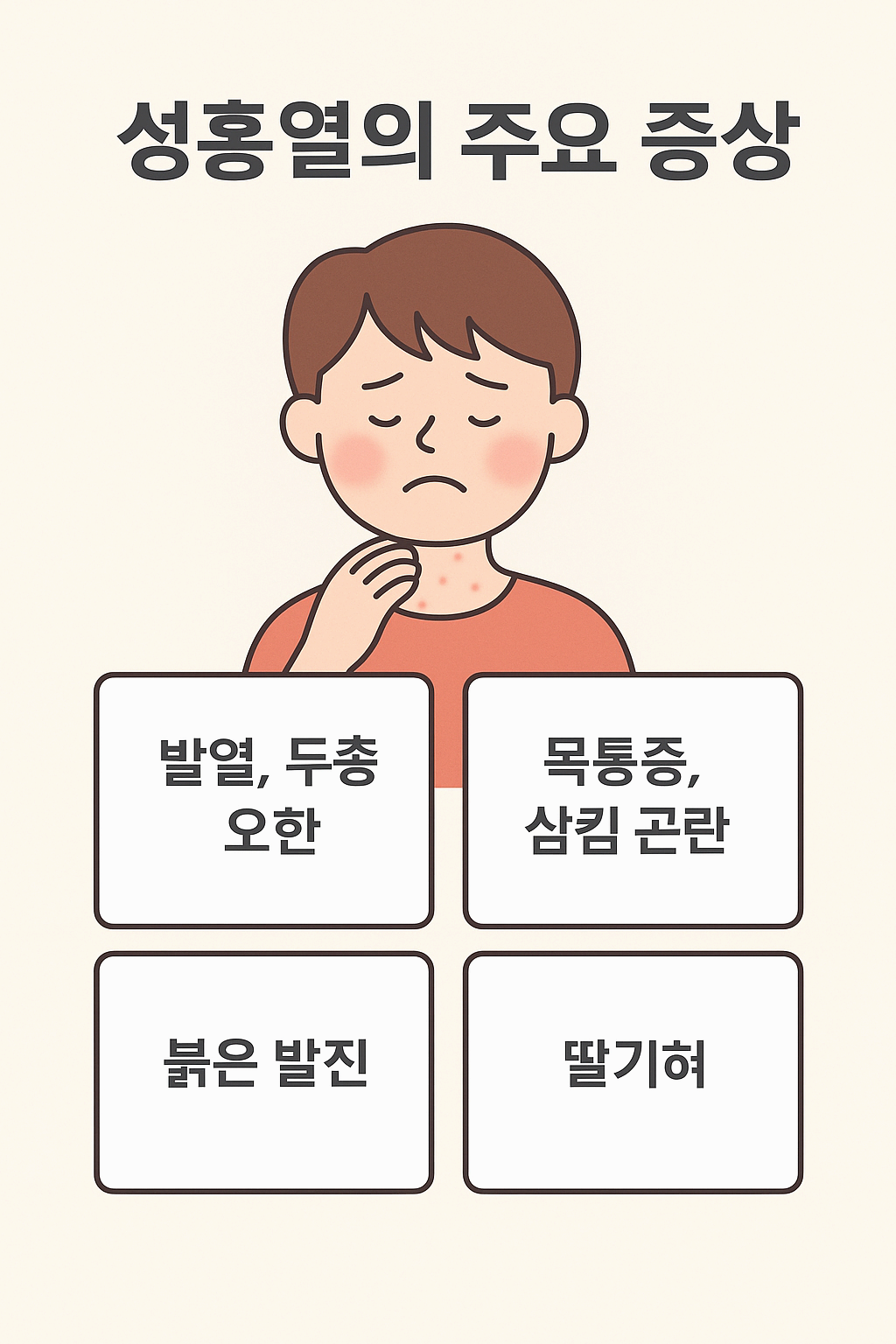 성홍열의 주요증상