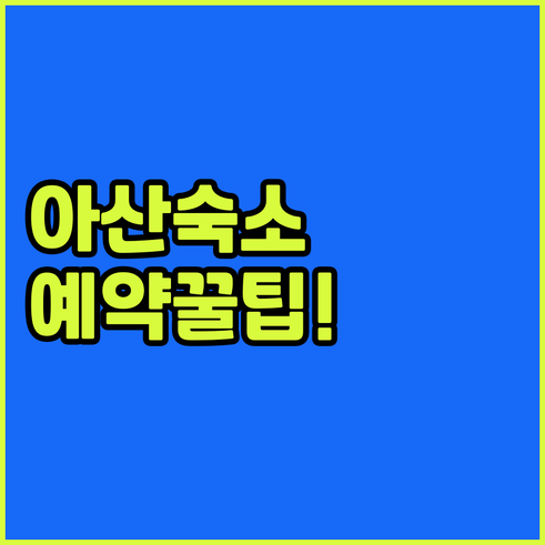 충남 아산 숙소 예약 팁과 브라운도트..