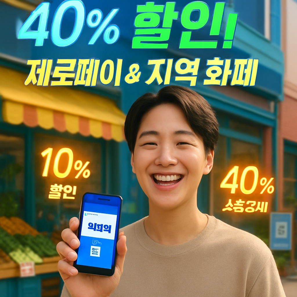 소득공제 40%, 최대 10% 할인! 제로페이 & 지역 화폐 사용 방법 완벽 가이드