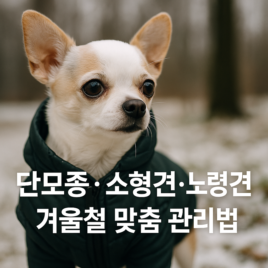 단모종,소형견,노령견 겨울철 맞춤관리법 실사풍 이미지