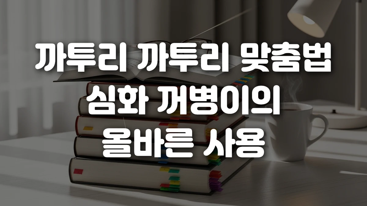 까투리 까투리 맞춤법 심화 꺼병이의 올바른 사용