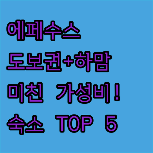 에페수스 유적지 도보권에 하맘까지 갖..