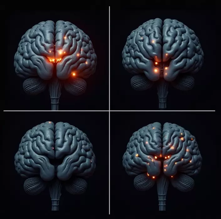 파킨슨병 환자의 뇌 구조 이미지