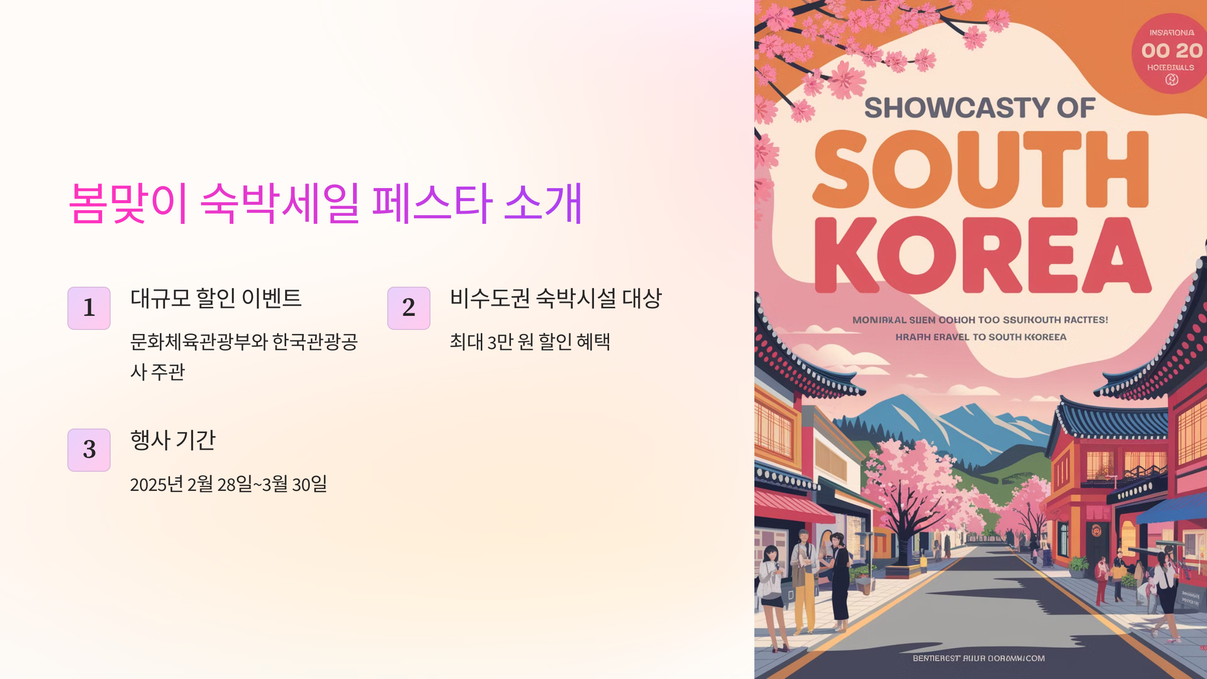 봄맞이 숙박세일 페스타 소개