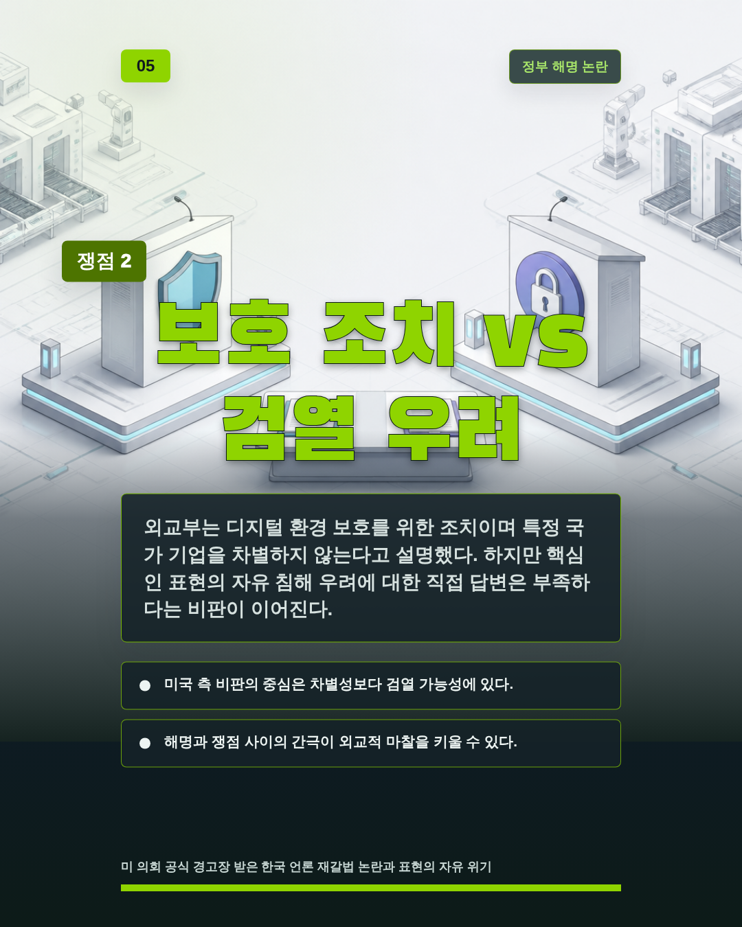 보호 조치 vs 검열 우려