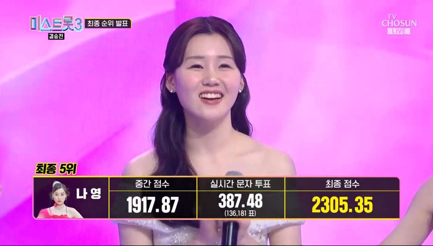 미스트롯3 최종 5위 나영