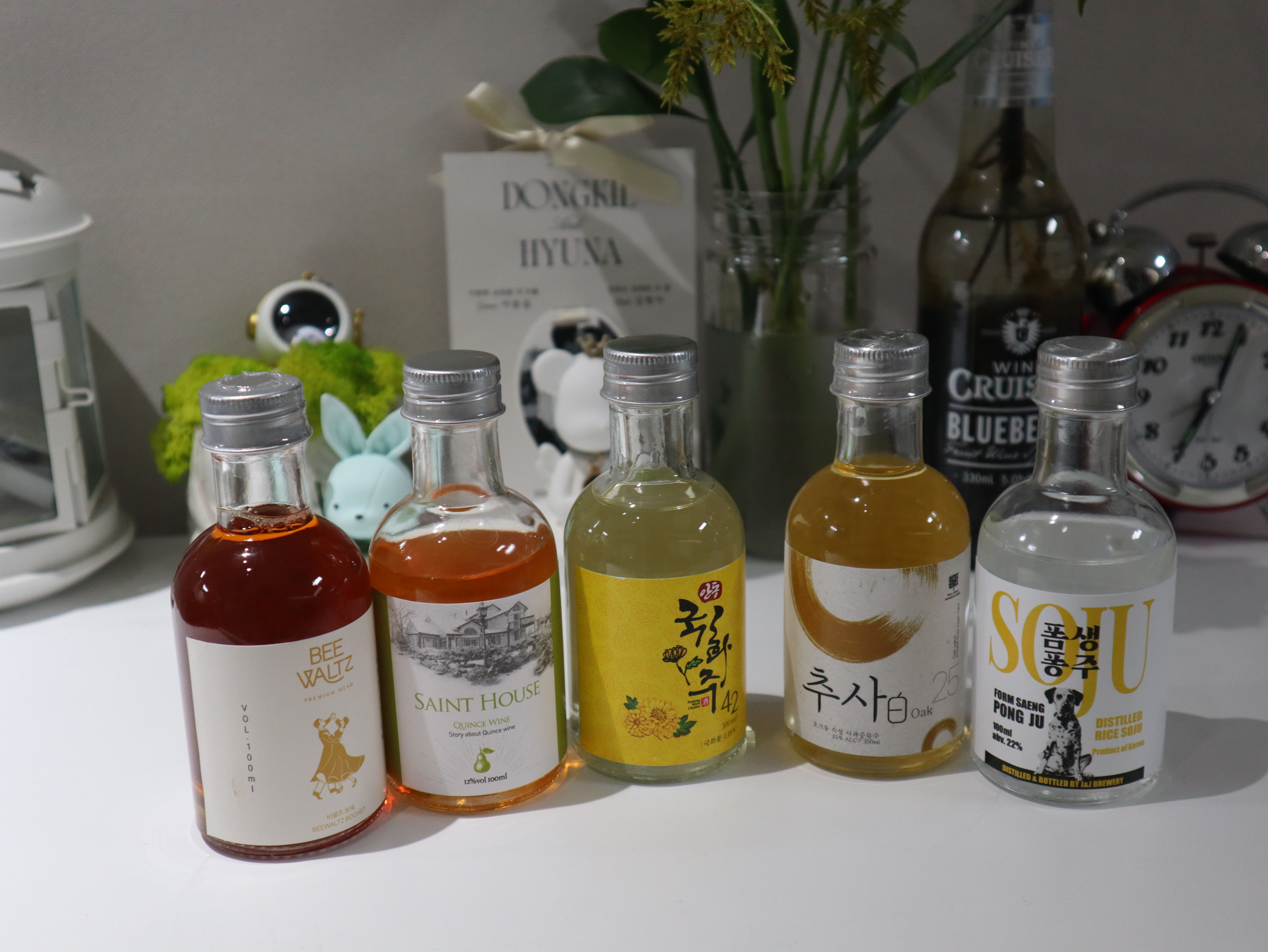 매월매주 5종 세트에는 추사주, 국화주, 비왈주, 폼생퐁주