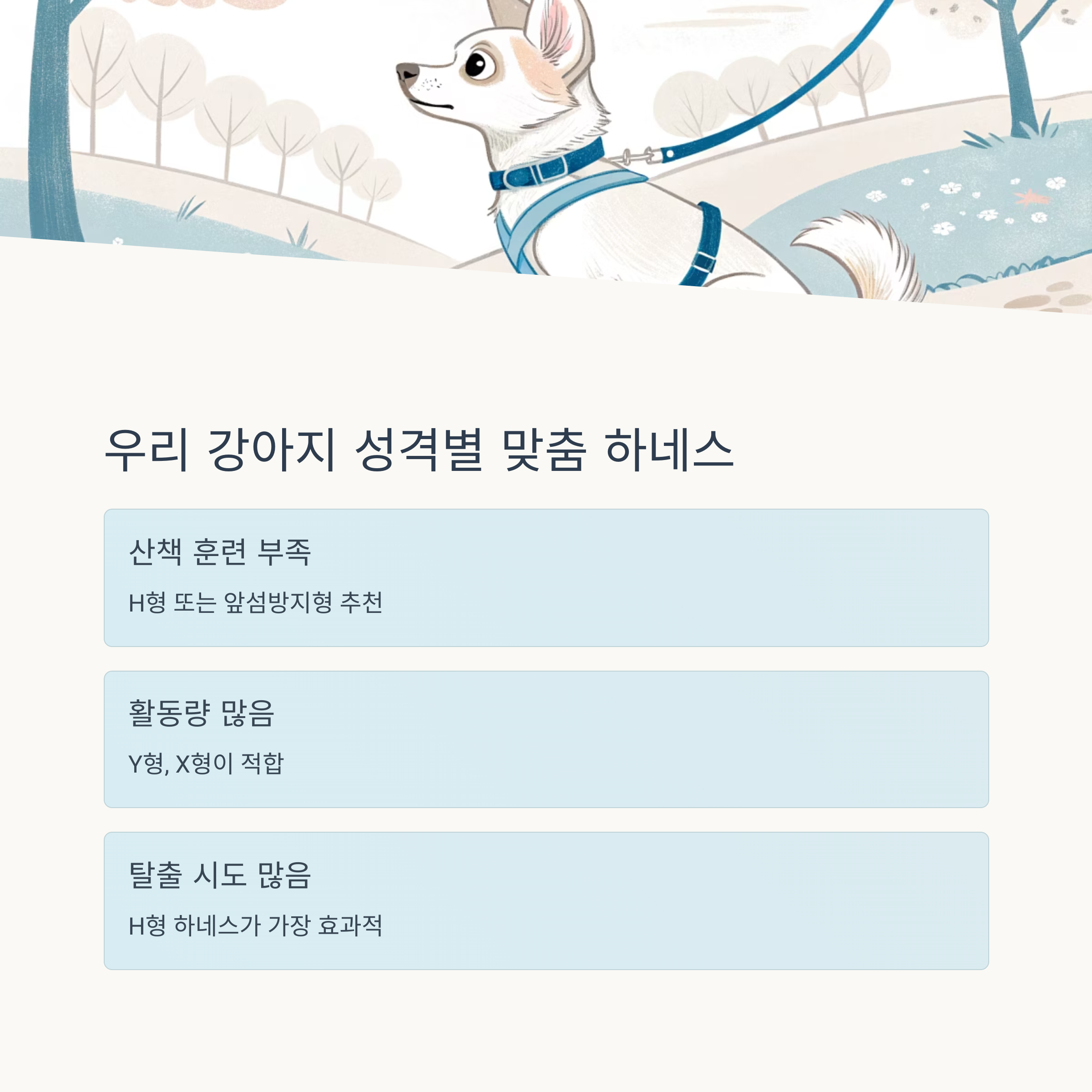 우리 강아지 성격별 맞춤 하네스