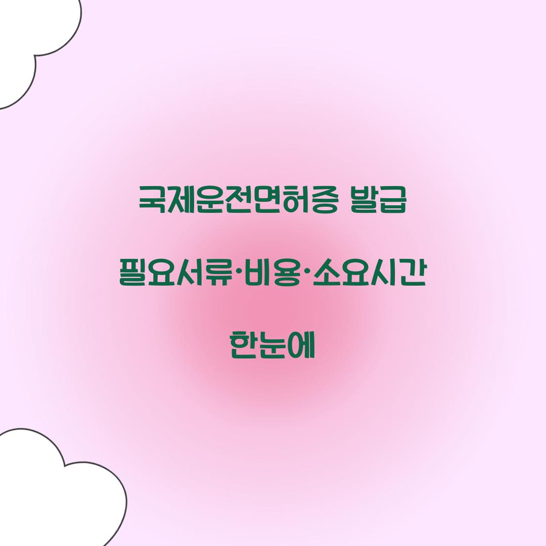 국제운전면허증 발급