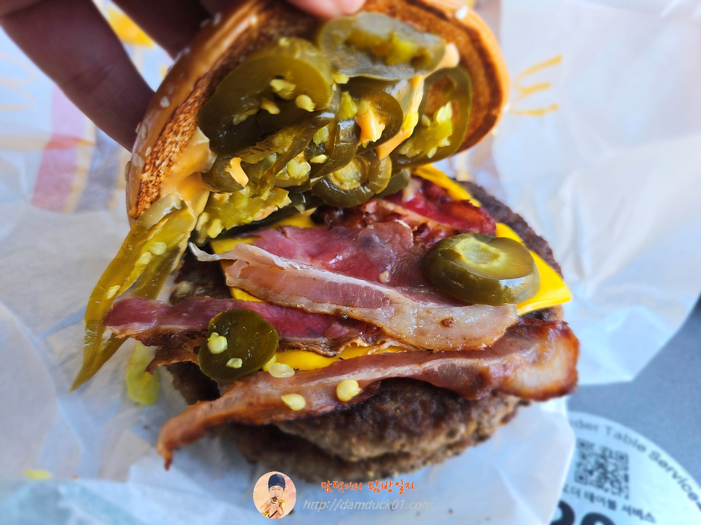 치즈 할라피뇨 더블 쿼터파운더 치즈