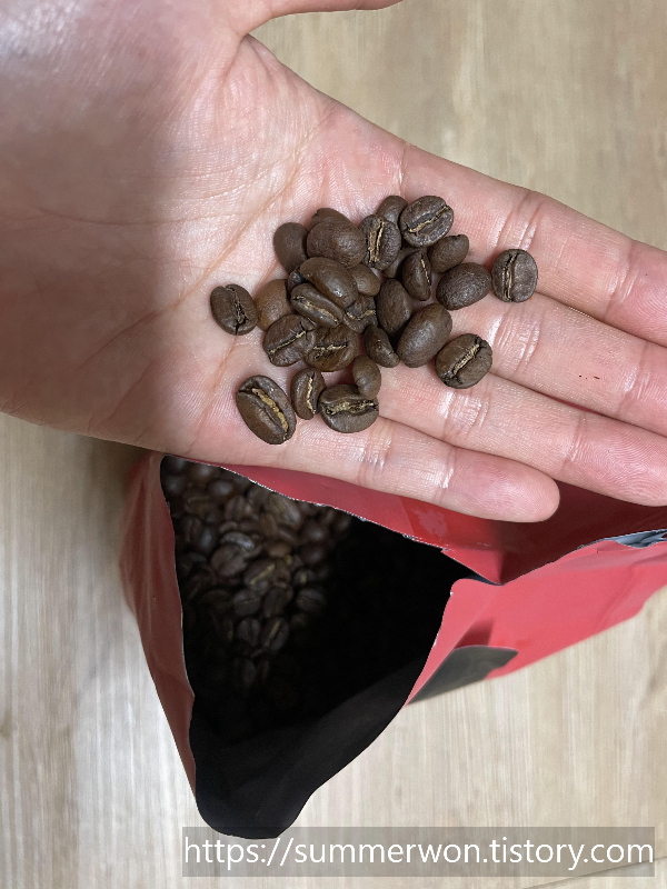 테라로사 올데이 블랜드 원두 사이즈