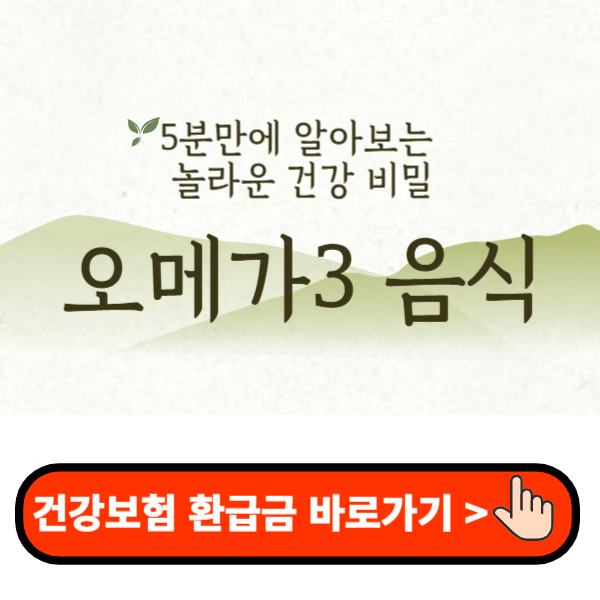 오메가3 풍부한 음식