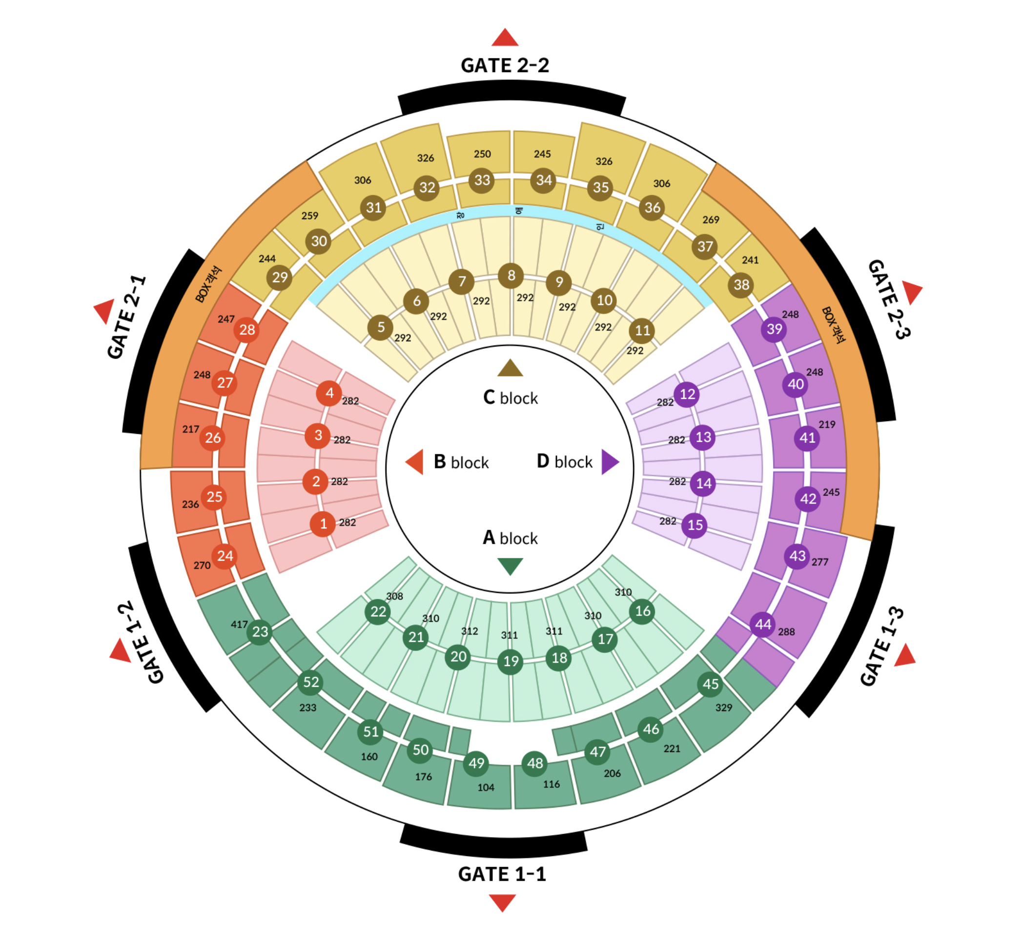 KSPO DOME 좌석배치도
