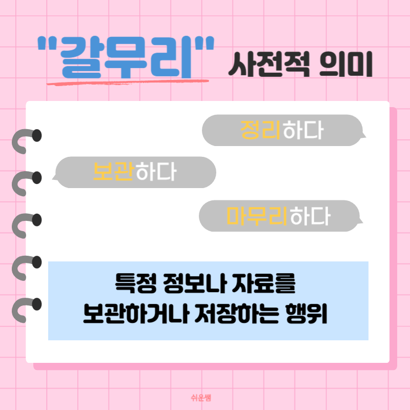 갈무리의미와사용