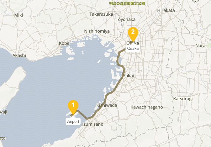 일본 오사카 1일차 경로