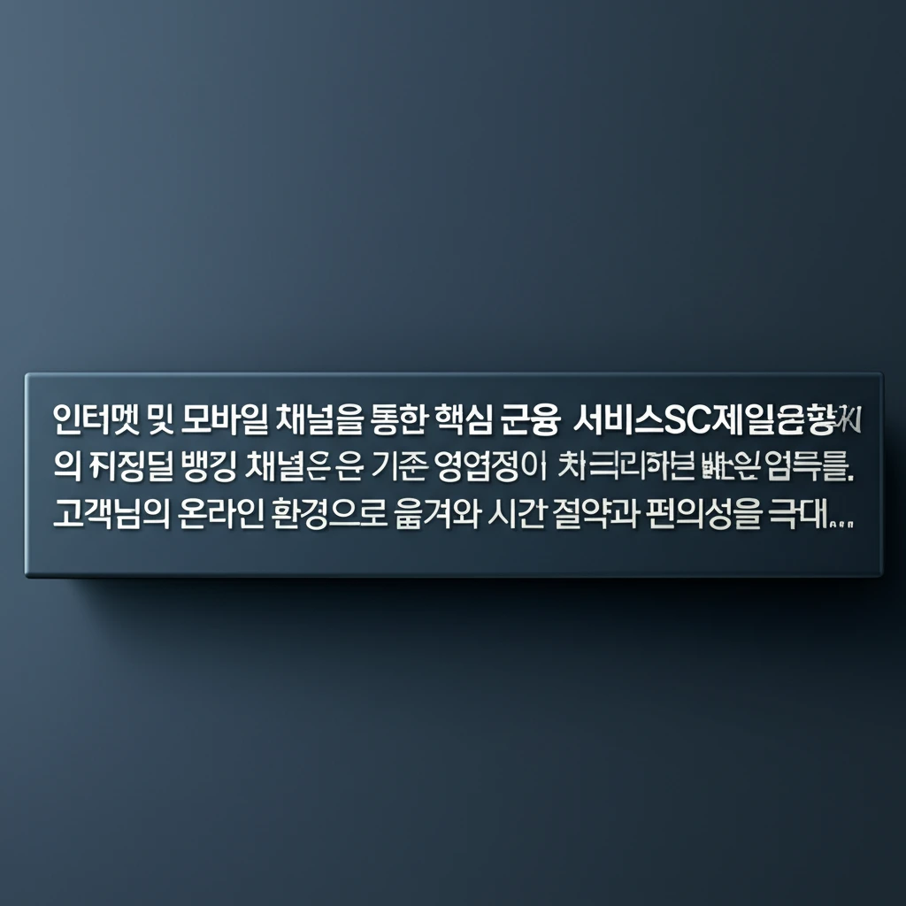SC제일은행 인터넷뱅킹 안전한 이용법..