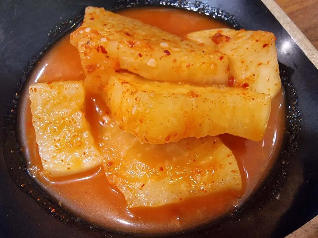 살짝 많이 익은 석박지