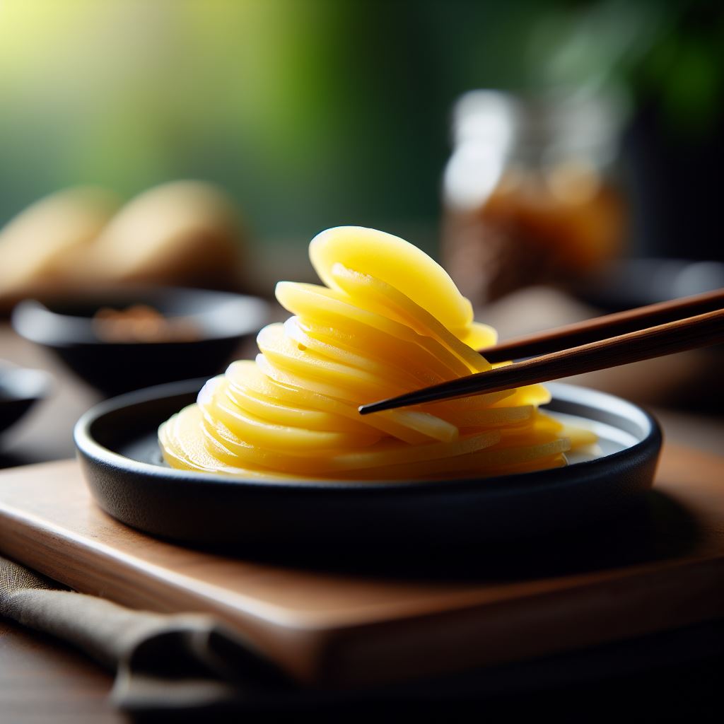 집에서 만든 건강한 단무지