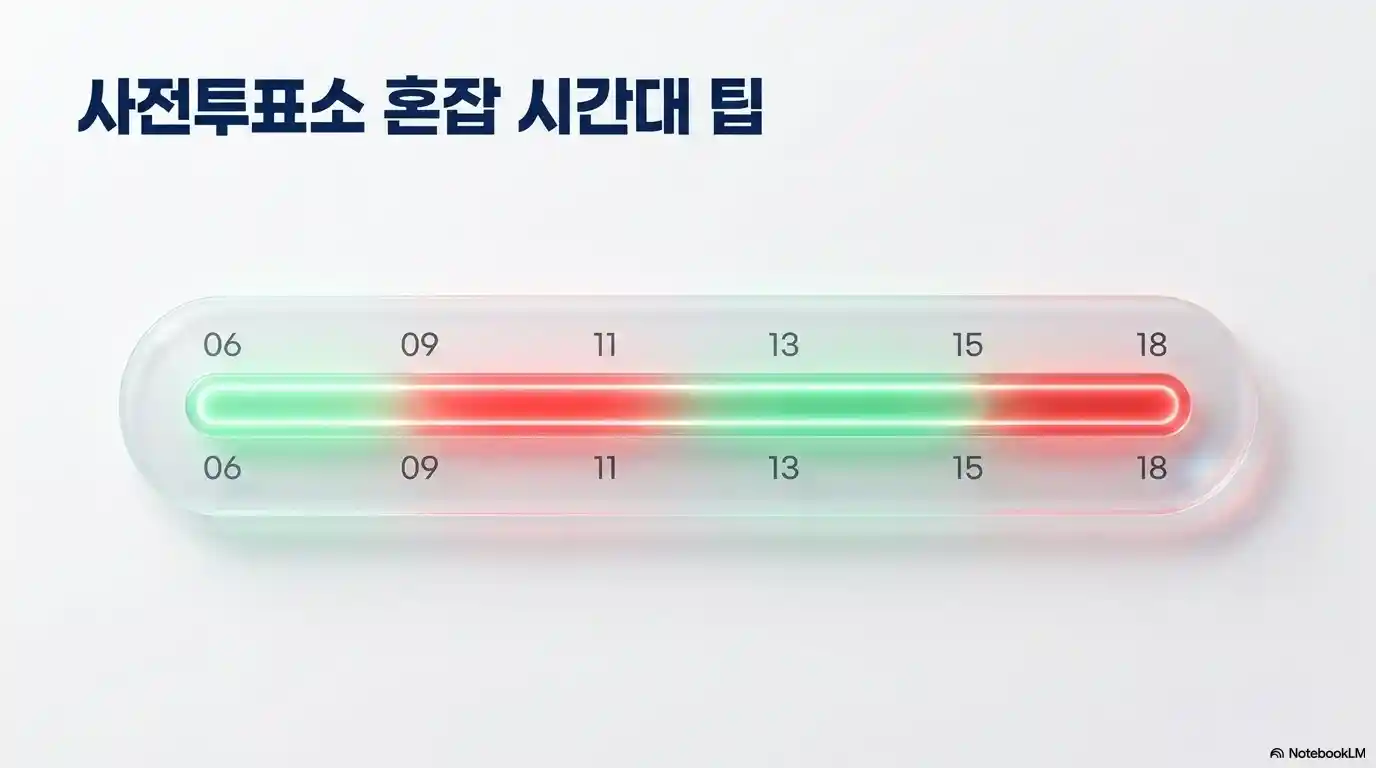 사전투표 혼잡 시간대를 표시한 막대 그래프