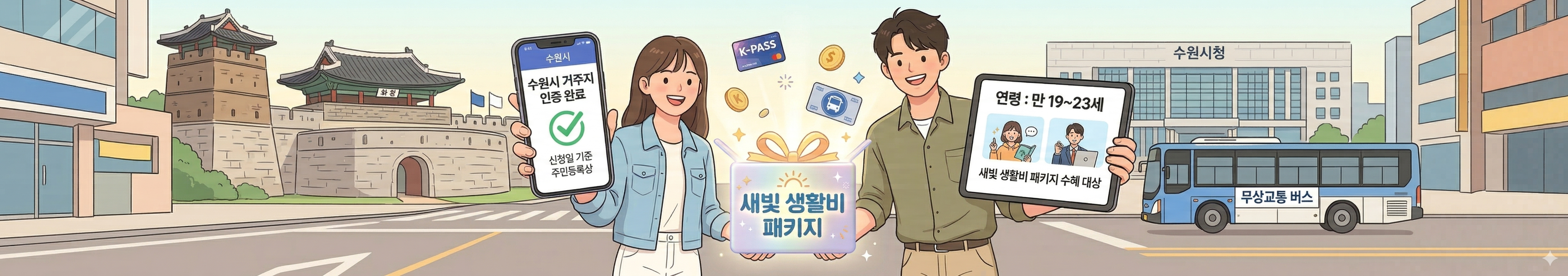 수원시 19~23세 청년 무상교통(버스비) 지원 신청 방법