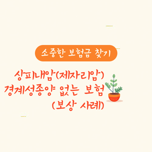 상피내암(제자리암), 경계성종양이 없는 보험