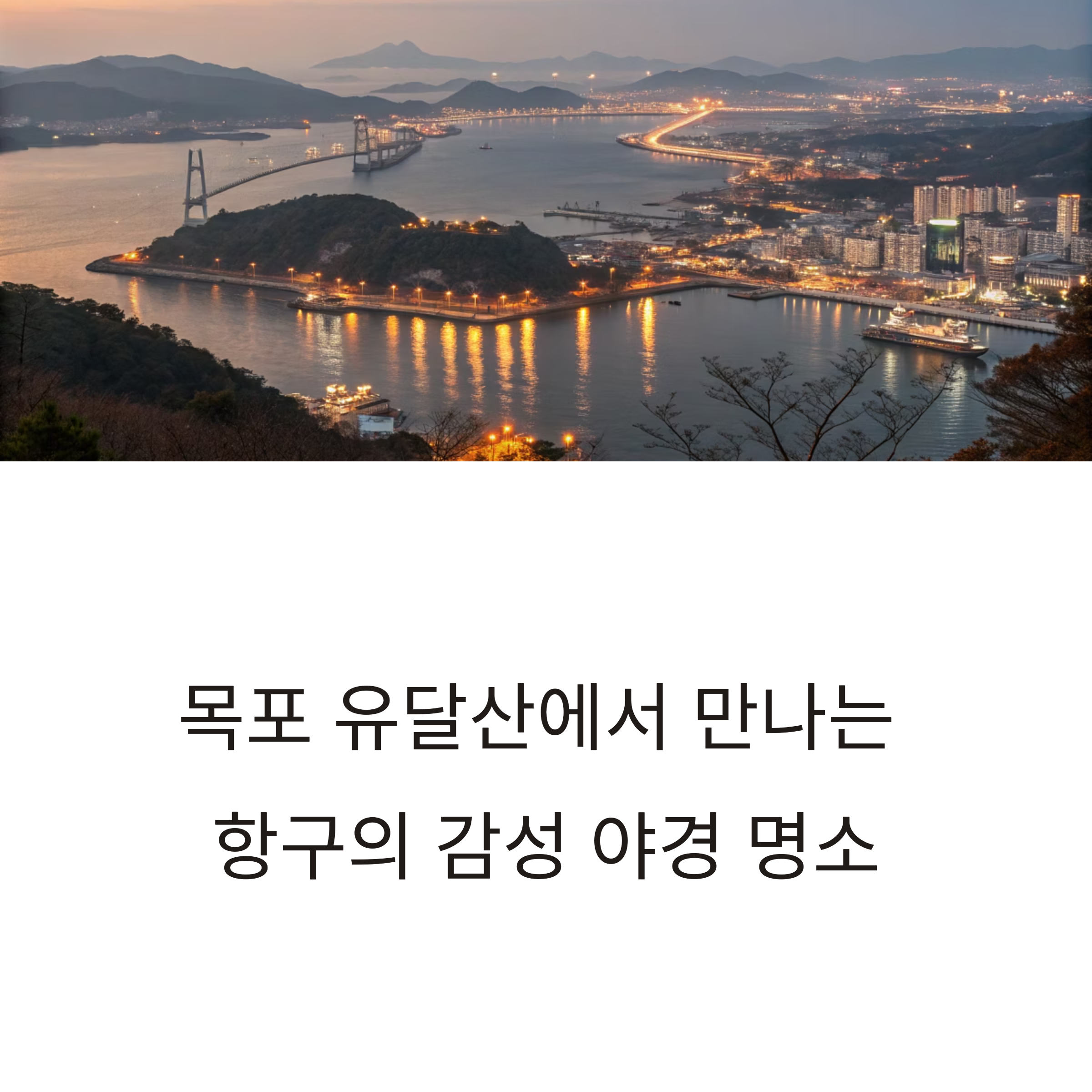 목포 항구의 감성 야경