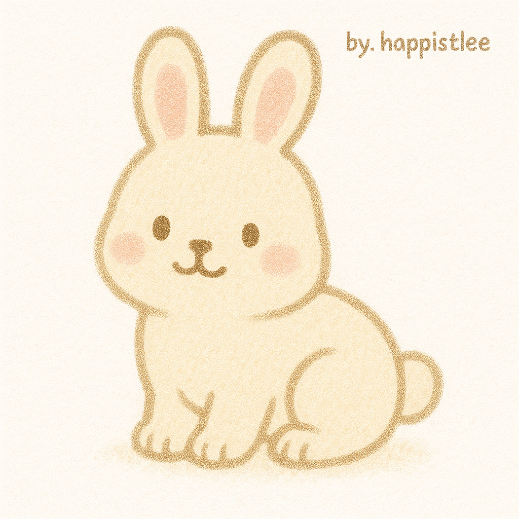 토끼띠를 상징하는 일러스트 이미지