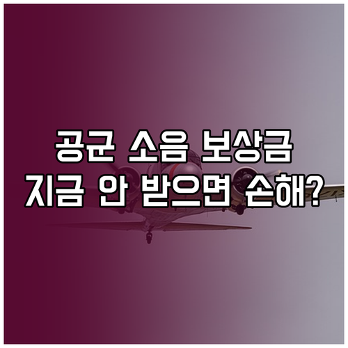 서산 공군비행장 소음 피해 보상금 받..