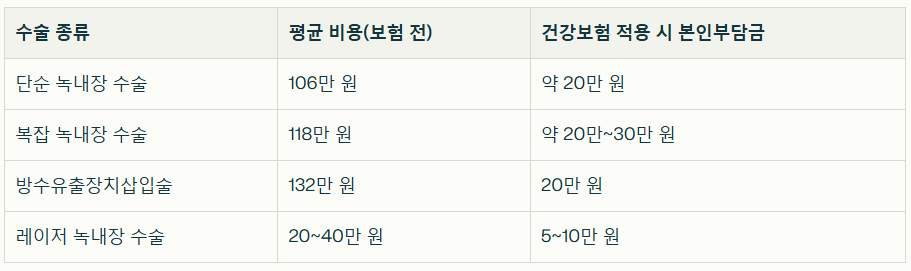 녹내장-수술-소요-시간-비용-보험-적용-본인부담금-총정리