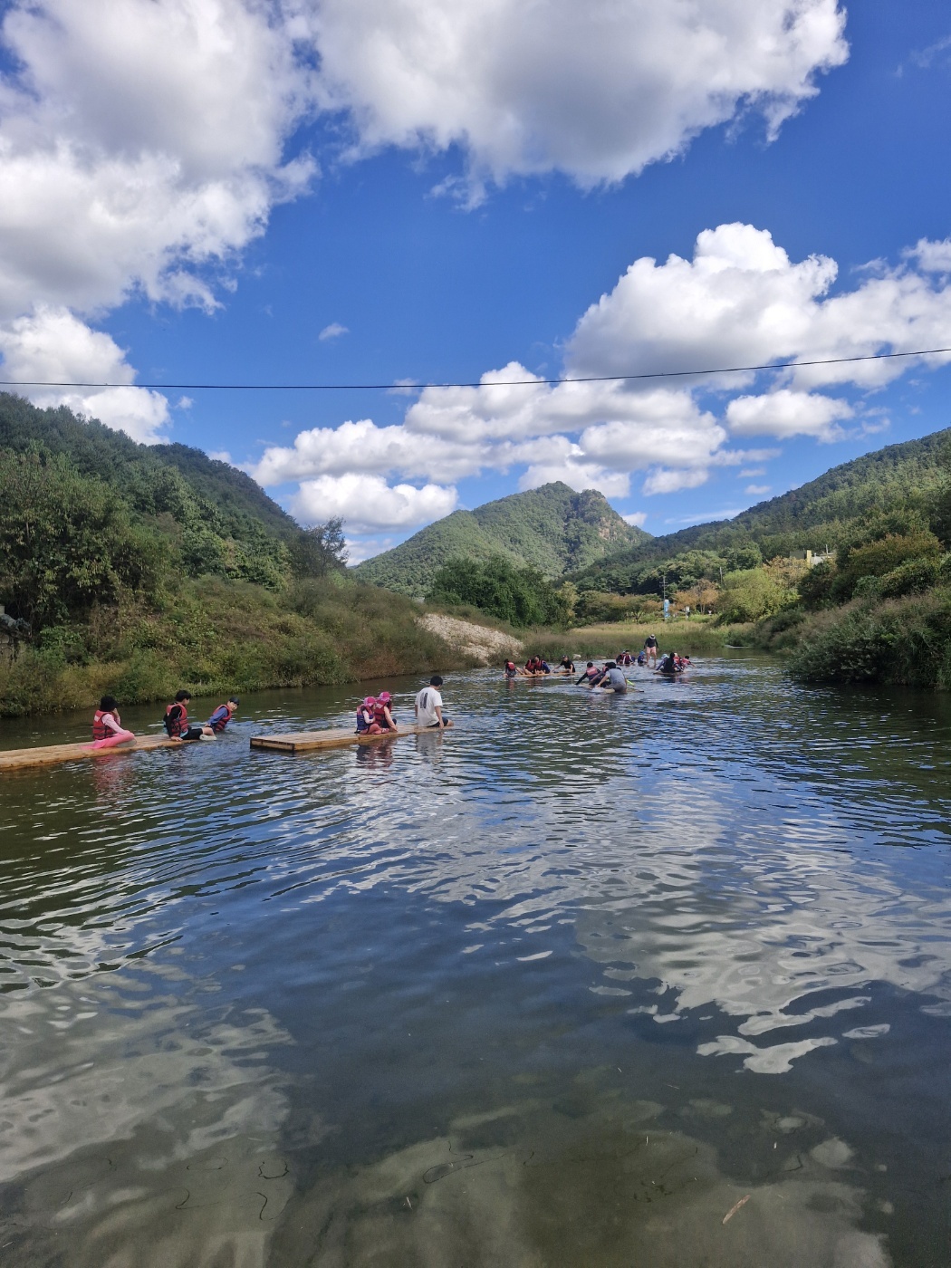 땟목 체험 현장