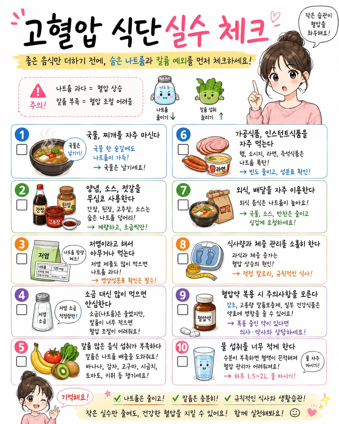 고혈압 식단 실수 체크