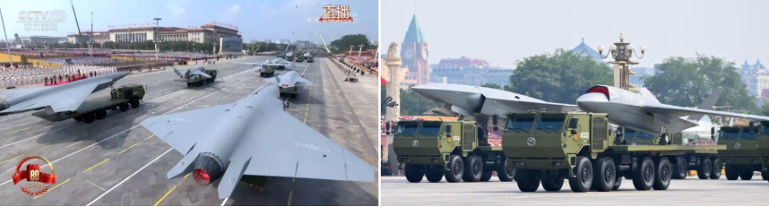 중국이 최신 무인 전투기 모습