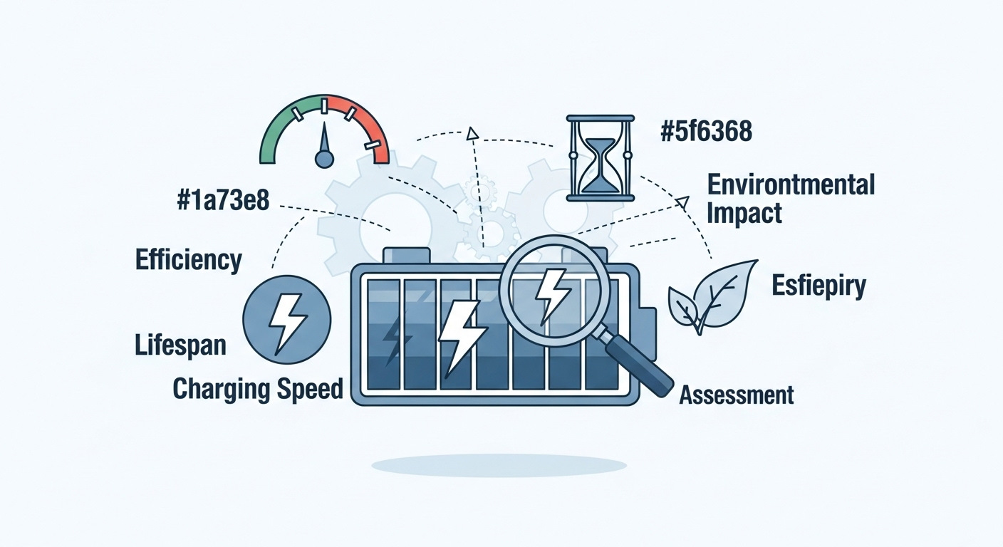 전기차 배터리 효율과 사후관리 평가 기준 강화를 상징하는 일러스트.