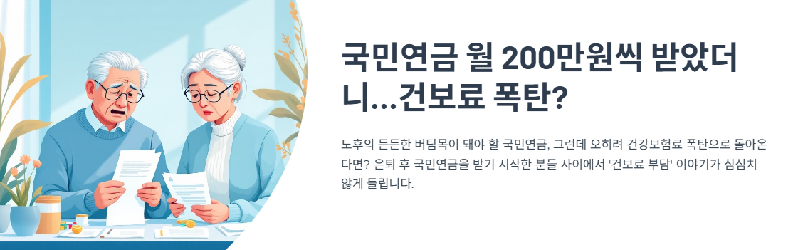 국민연금 월 200만원씩 받았더니&hellip;건보료 폭탄?