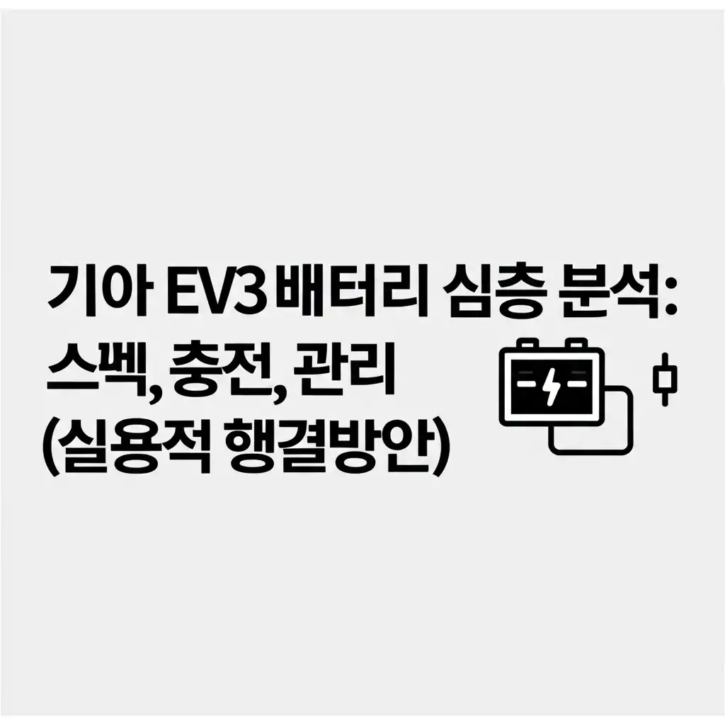 기아 EV3 전기차 배터리 용량, 충전 속도, 주행 거리 등 핵심 스펙 분석 이미지