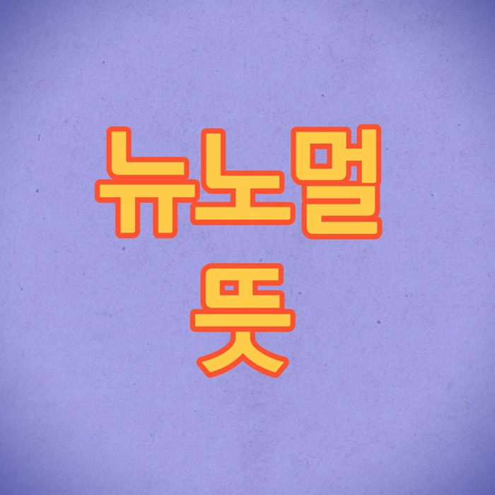 뉴노멀 뜻 이미지 입니다.