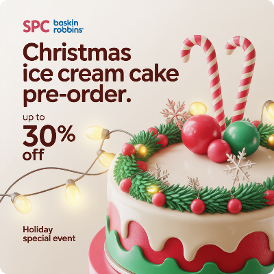 배스킨라빈스 크리스마스 아이스크림 케이크 사전예약 이미지