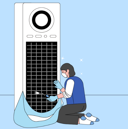 에어콘 자가 청소 방법 필터 냉각핀 실외기