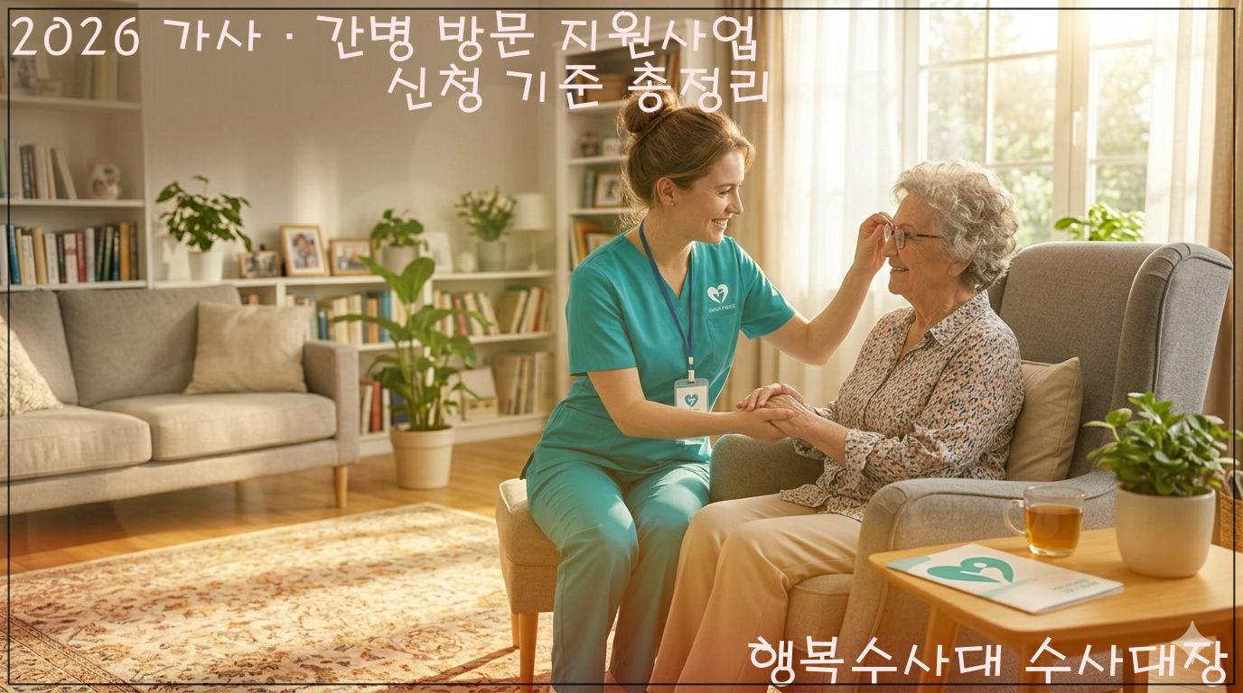 2026 가사·간병 방문 지원사업 신청 기준 총정리