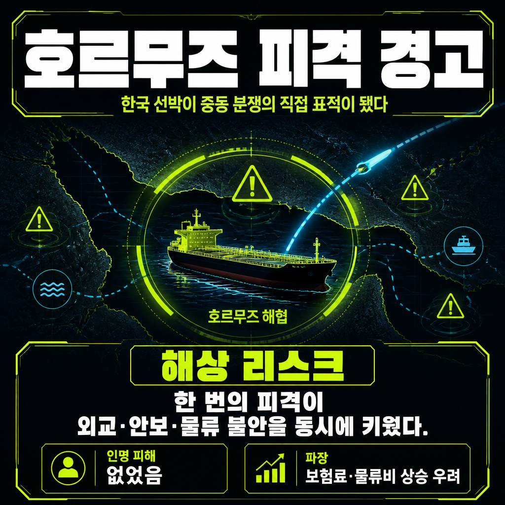 호르무즈 피격 경고