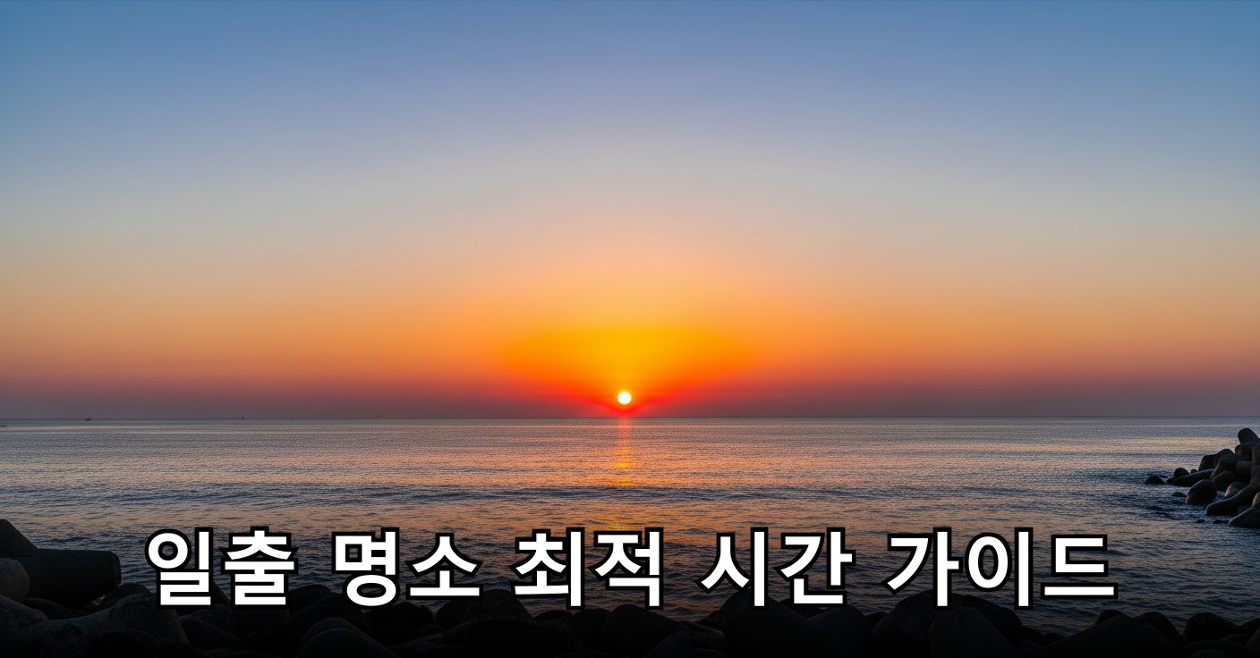 동해 수평선 위로 붉게 떠오르는 태양의 장엄한 모습