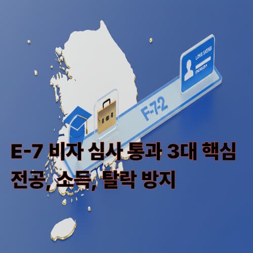 E-7 비자 심사 통과 3대 핵심: 전공, 소득, 탈락 방지