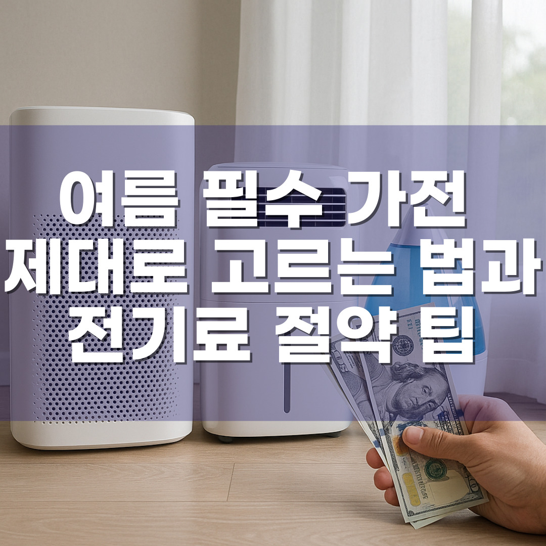 공기청정기, 제습기, 가습기 제대로 고르는 법과 전기료 절약 팁