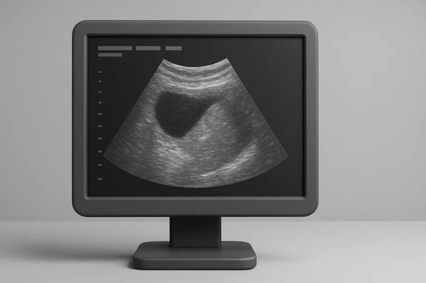 복부초음파 모니터 화면