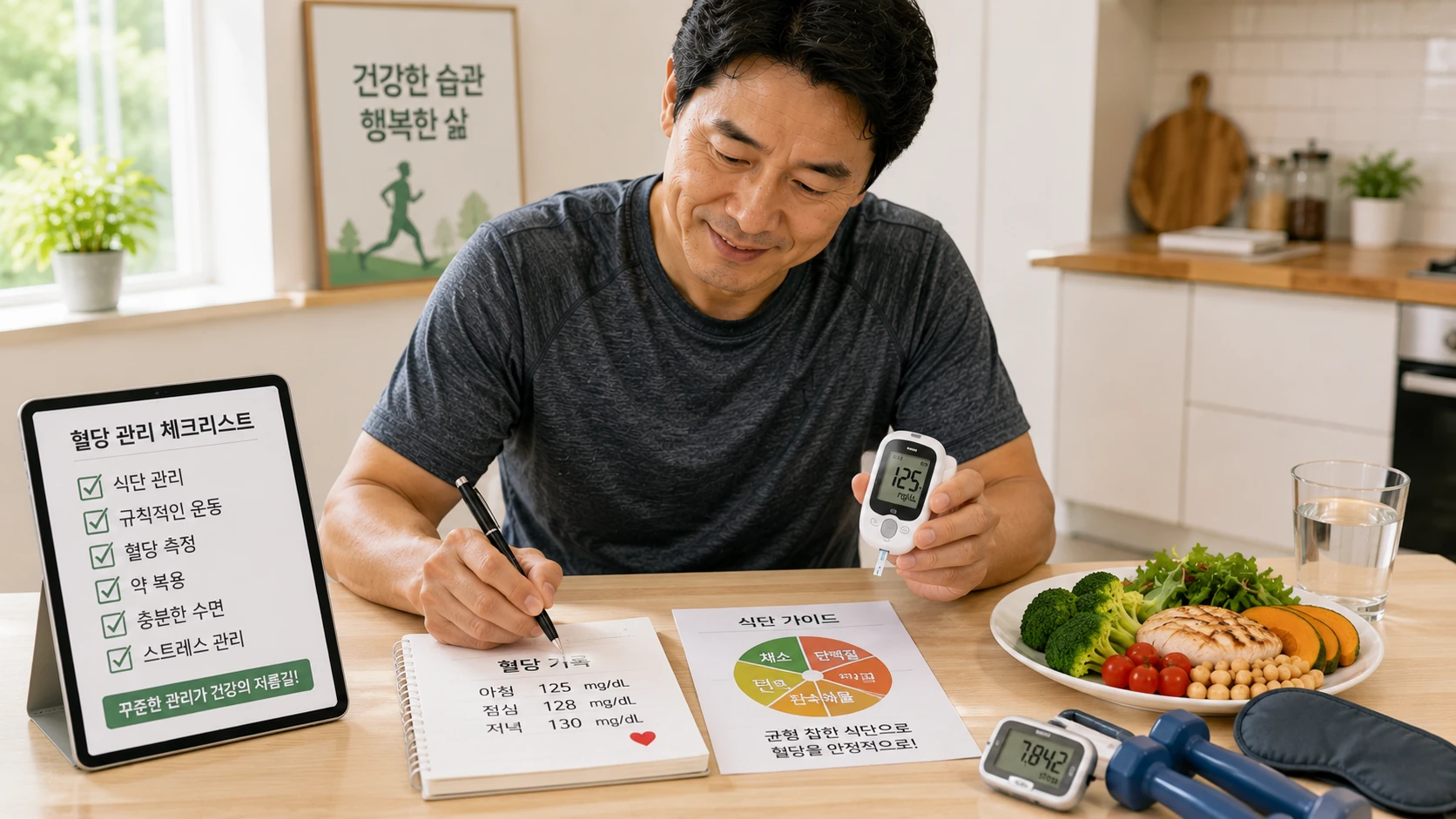 의사가 당뇨병 종류와 치료 방법을 상담하는 모습