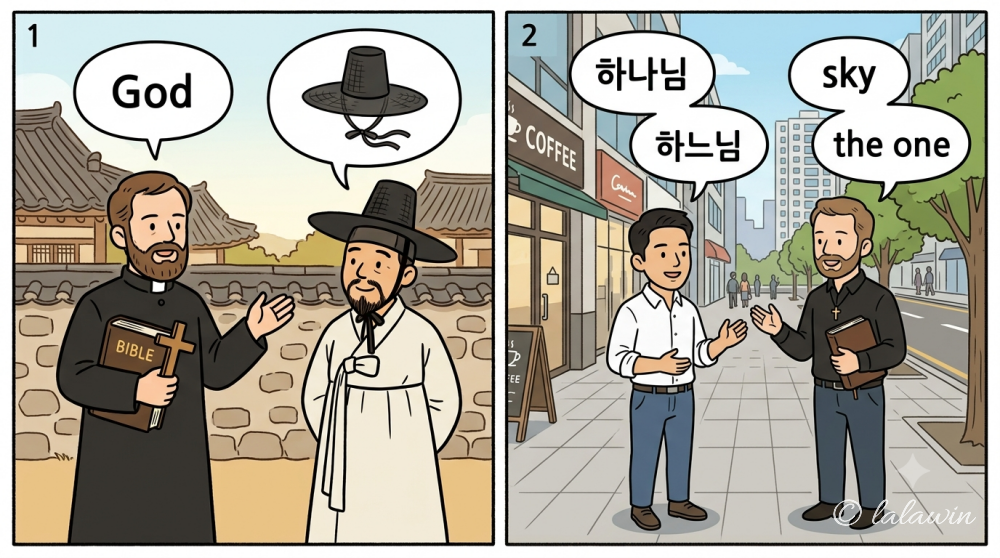 God, 갓, 하느님, 하나님