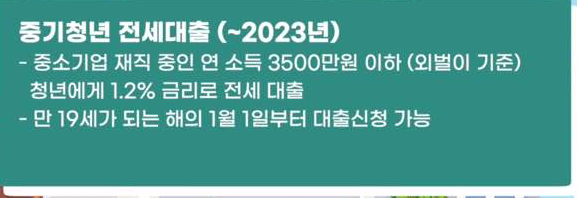 중기청년 전세대출 설명