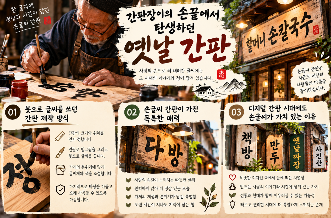 간판장이의 손끝에서 탄생하던 옛날 간판
